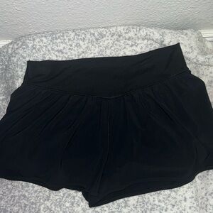 Offline By Aerie Women's Real Me Black Athletic Shorts with Wide Waistband XL